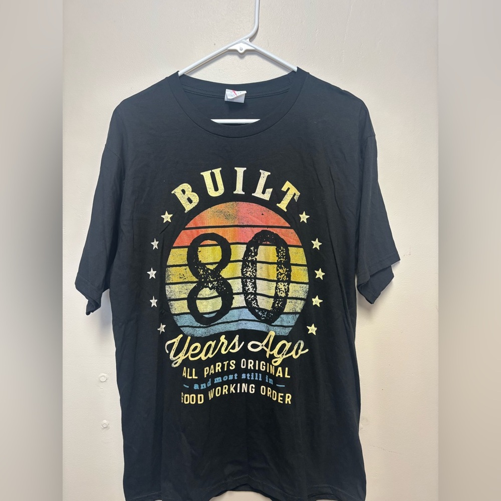 Gildan Black 80 Years Graphic Tee